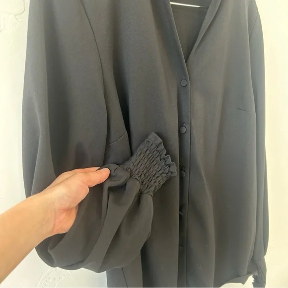 Cabi Composer Top Womens Large Black Button Up Long Sleeve Style 4746 Career - Picture 4 of 9